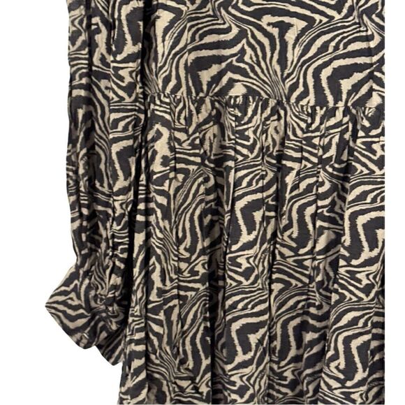 Ganni Gathered printed georgette mini dress Size EU 34 - Picture 11 of 14